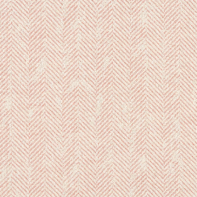 Soft blush pink woven fabric with fine cream chevron rows and subtle texture