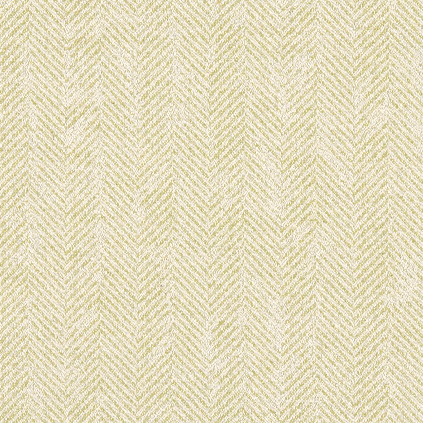 Pale citron yellow upholstery fabric with a textured ivory chevron weave