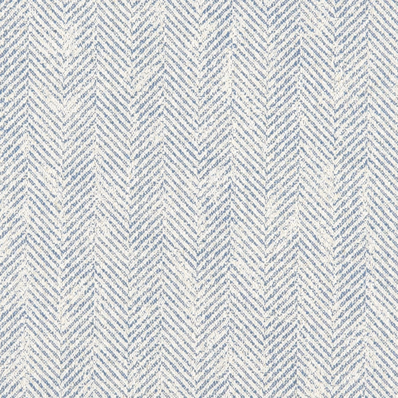 Pale denim-blue and ivory chevron upholstery weave with softly nubby texture
