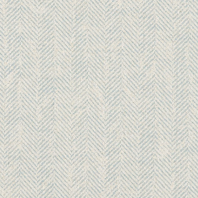 Pale duck-egg blue and cream woven herringbone columns with softly nubby texture