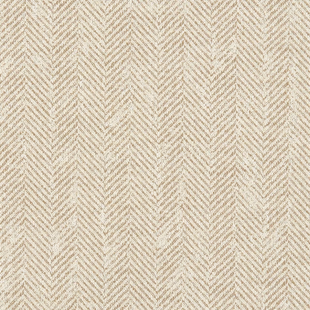 Pale natural woven fabric with warm taupe chevron columns and fine textured weave