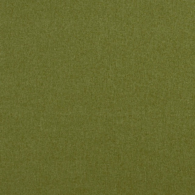 Close-up of olive moss-green woven fabric with fine tonal yarn variation