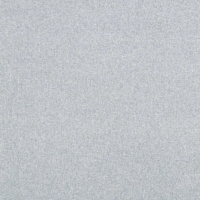 Close-up of cool silver-grey fabric with a fine, softly mottled woven texture