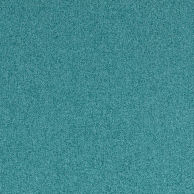 Close-up of cool turquoise-teal plain woven fabric with subtle tonal flecks
