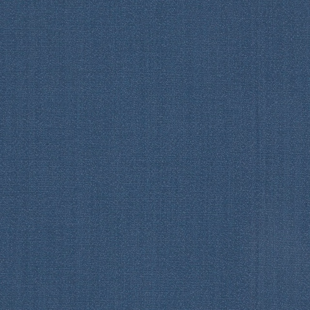 Muted denim-blue woven textile with fine crosshatch texture and subtle tonal striations