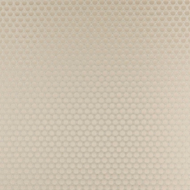 Oatmeal ivory woven fabric with tiny rounded pebble motifs and subtle tonal texture
