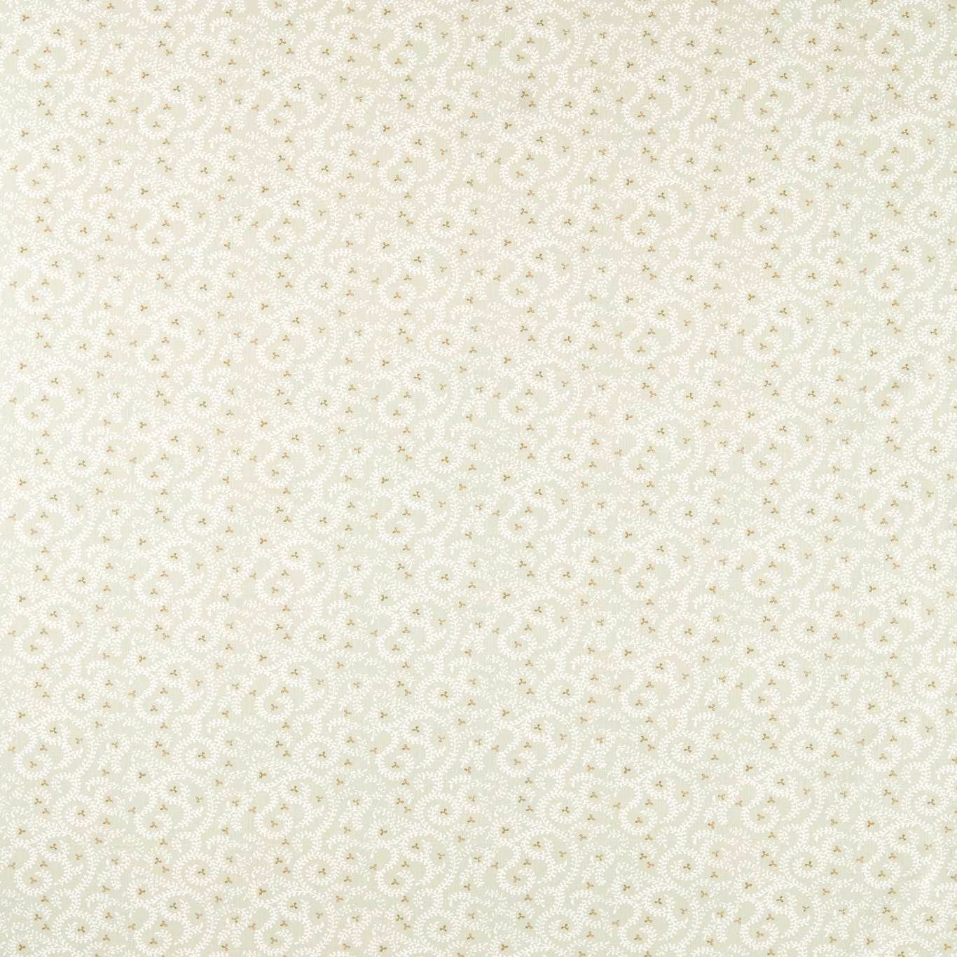 Pale sage fabric with tiny ivory scrolling buta motifs and fine textured surface