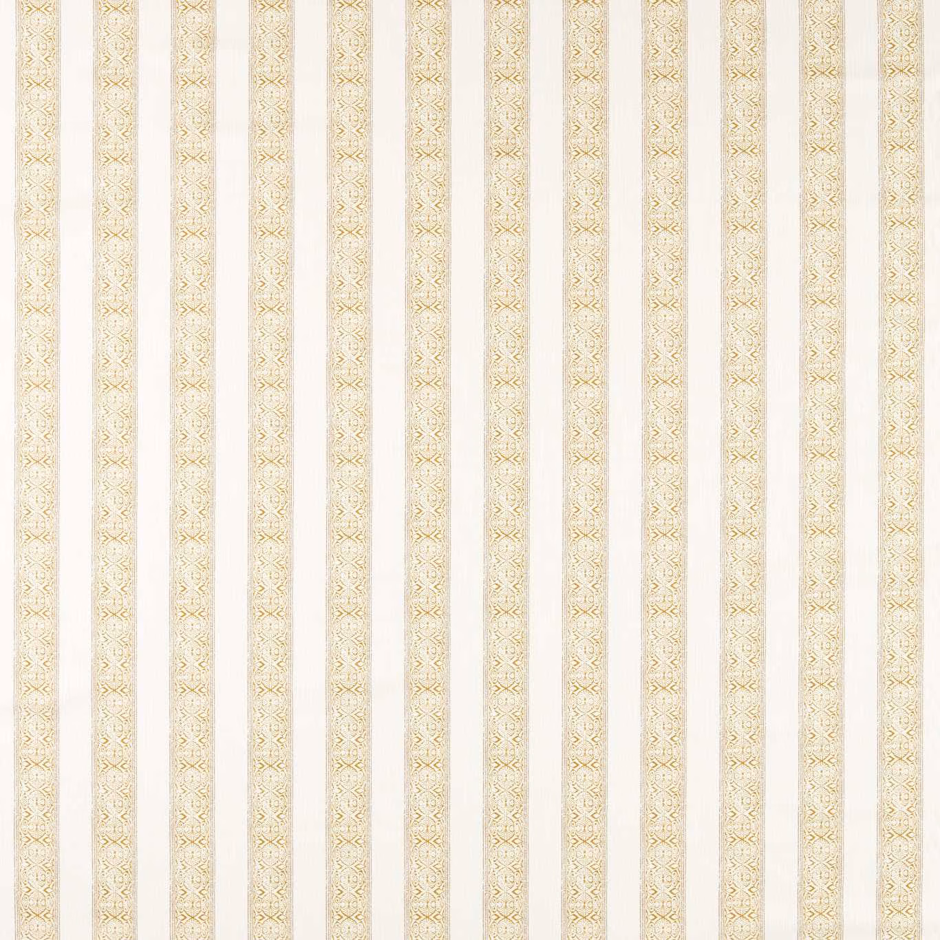 Warm ivory fabric with antique-gold vertical bands and small diamond motifs