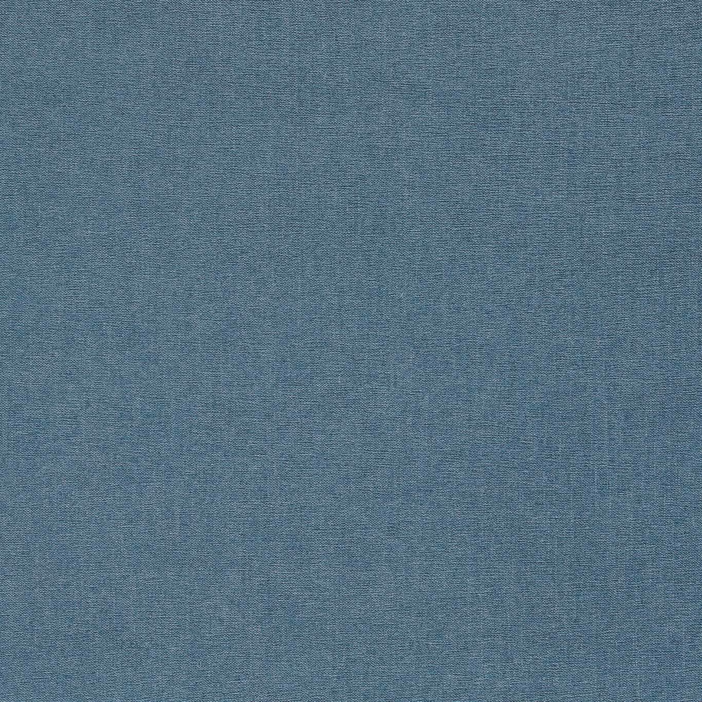 Muted denim-blue chenille with a fine vertical weave and softly shaded surface