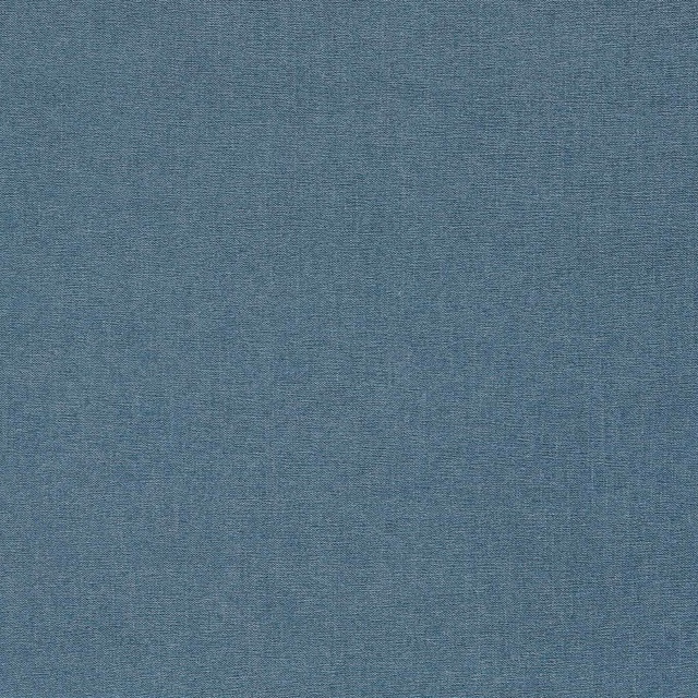 Muted denim-blue chenille with a fine vertical weave and softly shaded surface