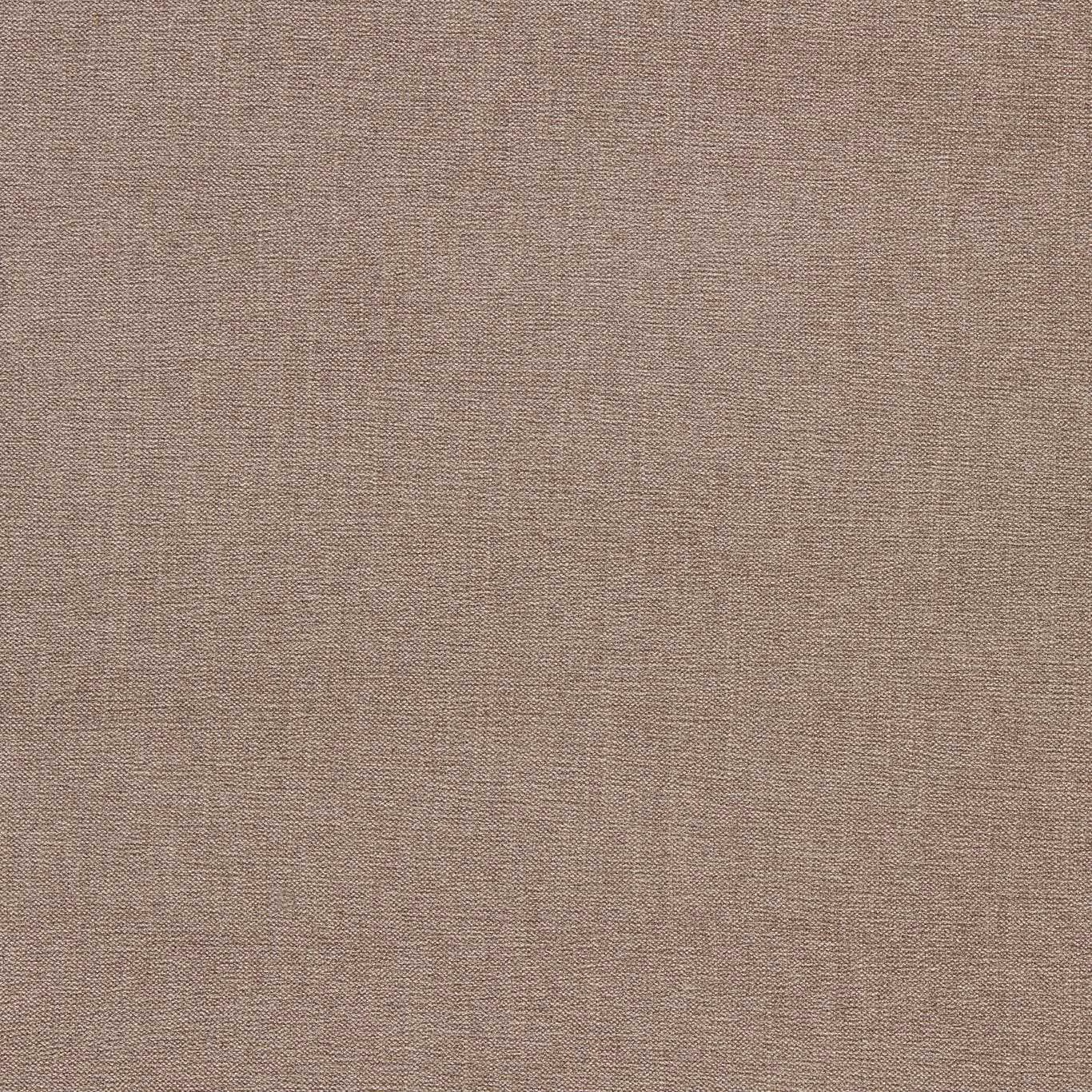 Close-up of muted taupe-beige chenille with fine peppered woven texture