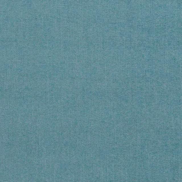 Close-up of finely woven muted mineral teal chenille with subtle tonal texture
