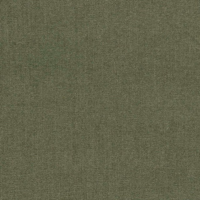 Close-up of olive moss chenille with a finely mottled woven texture