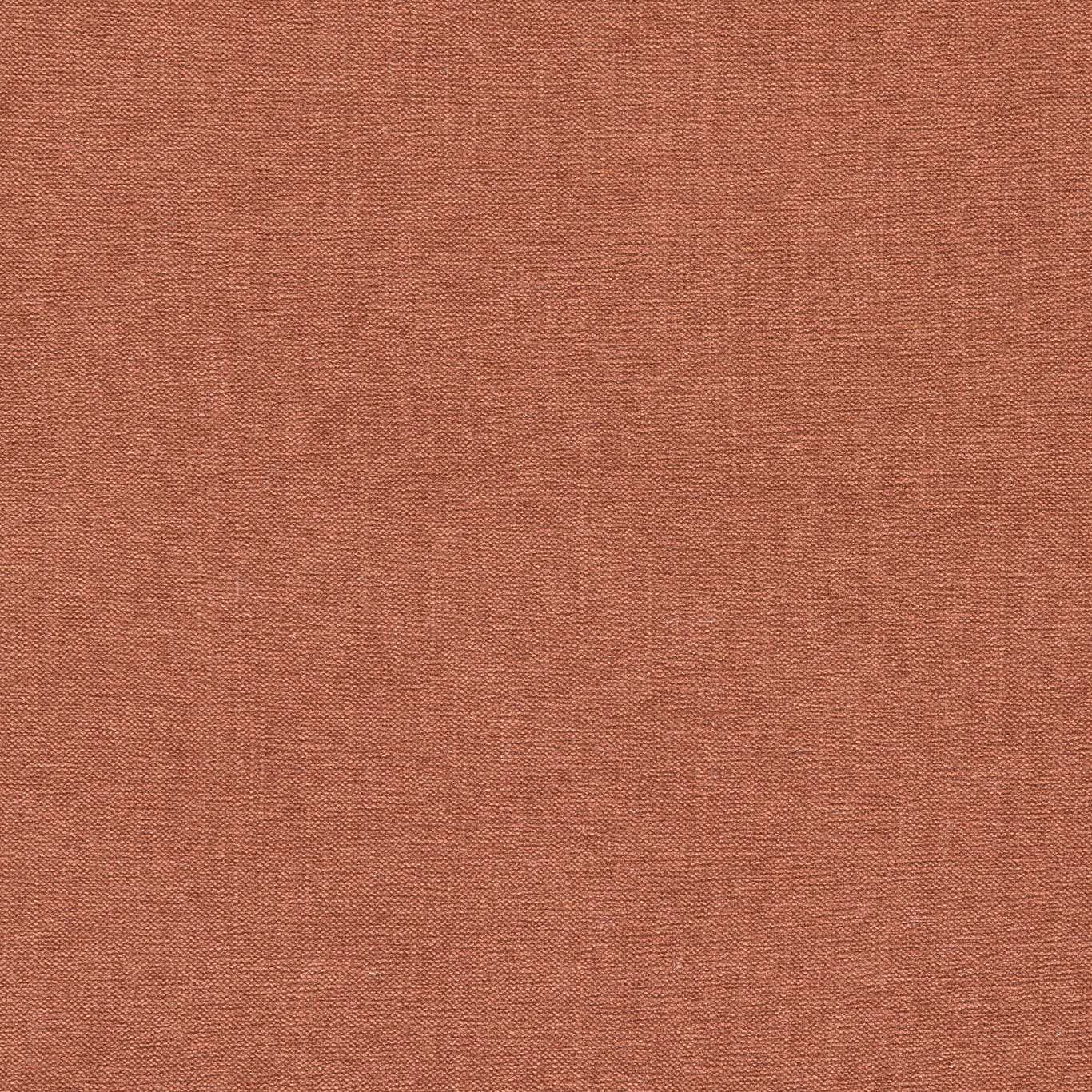 Warm terracotta chenille fabric with a dense fine woven texture and subtle tonal variation