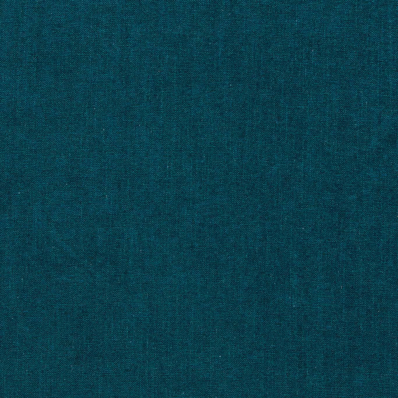 Close-up of deep teal chenille with fine, softly mottled woven texture
