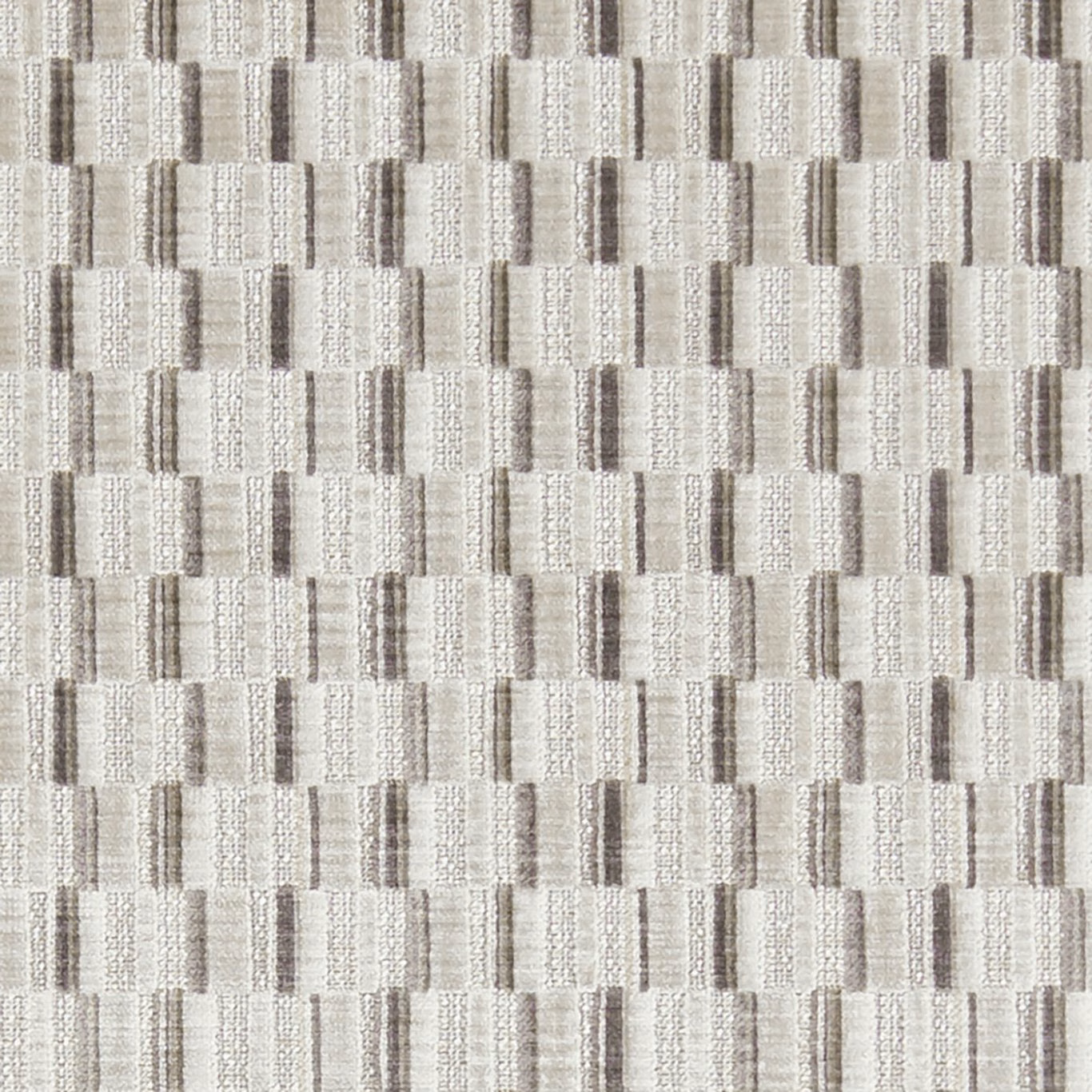 Warm ivory Cubis Natural fabric with taupe geometric woven bars and textured blocks