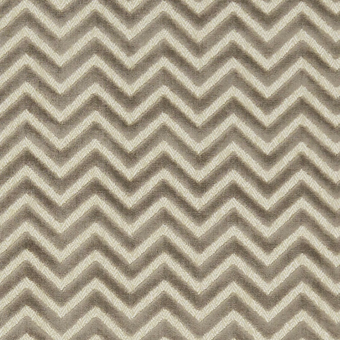 Warm mocha-taupe and cream woven chevrons with a softly nubby surface