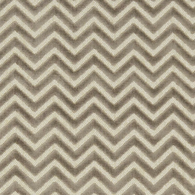 Warm mocha-taupe and cream woven chevrons with a softly nubby surface