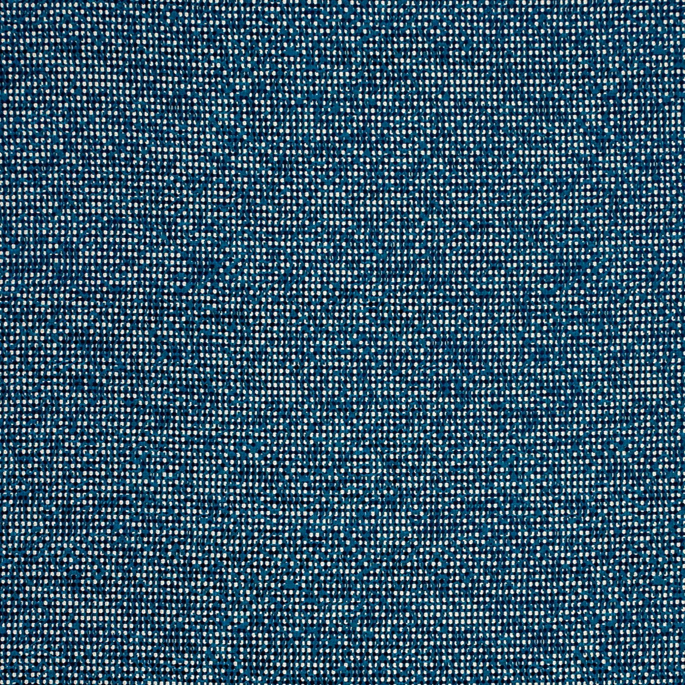 Deep lagoon-teal woven ground with dense pale flecks and tactile mottled texture