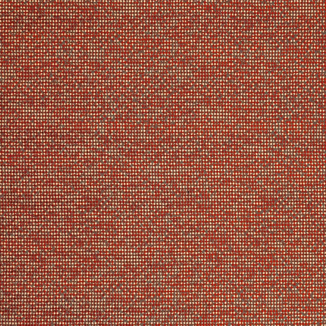 Close-up of warm spice-red woven ground with fine cream and brown flecks