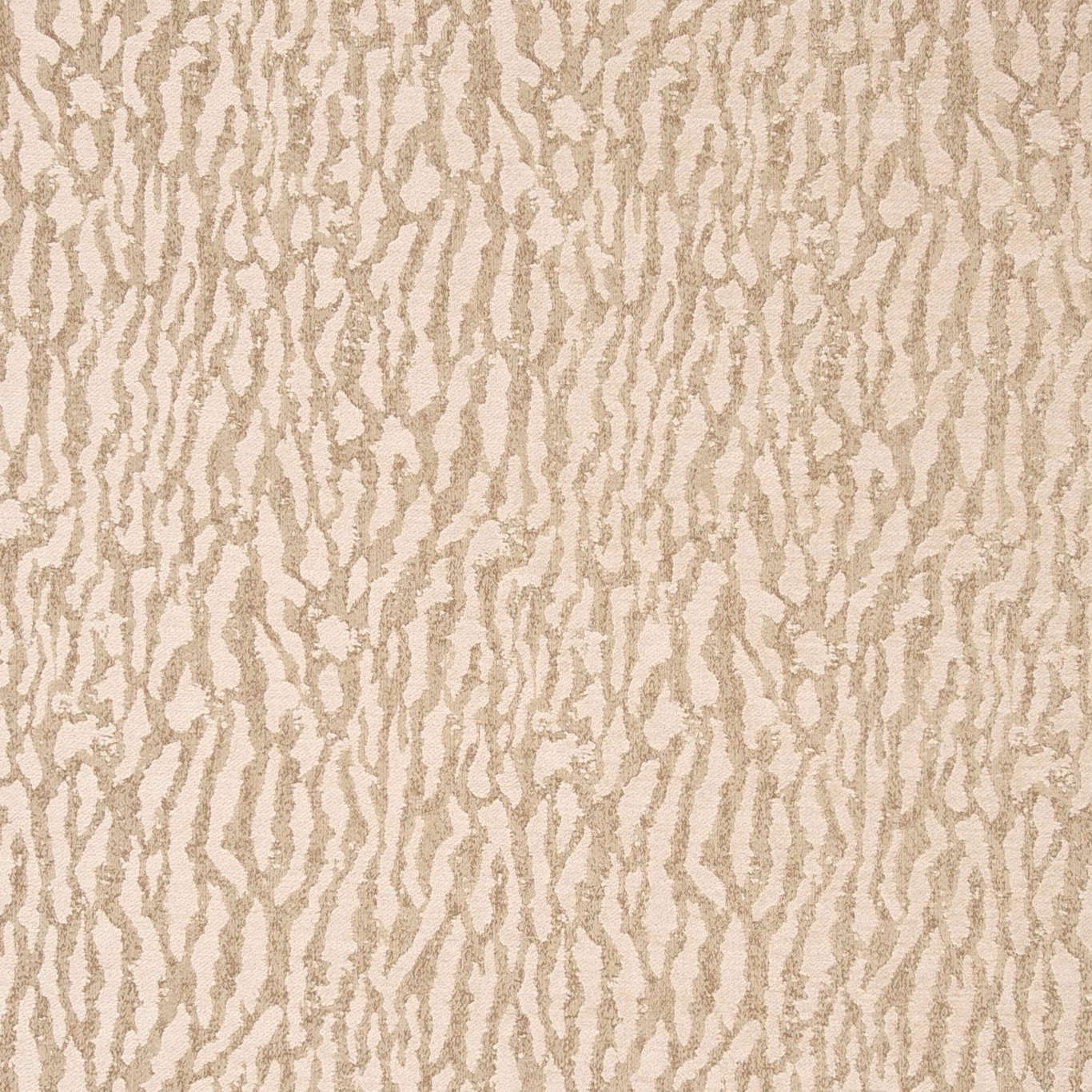 Warm beige textile with irregular taupe vertical markings and a softly tactile surface