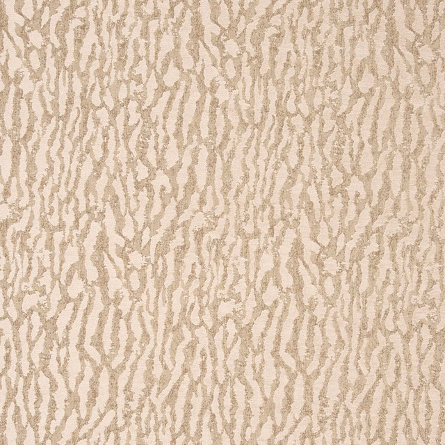 Warm beige textile with irregular taupe vertical markings and a softly tactile surface