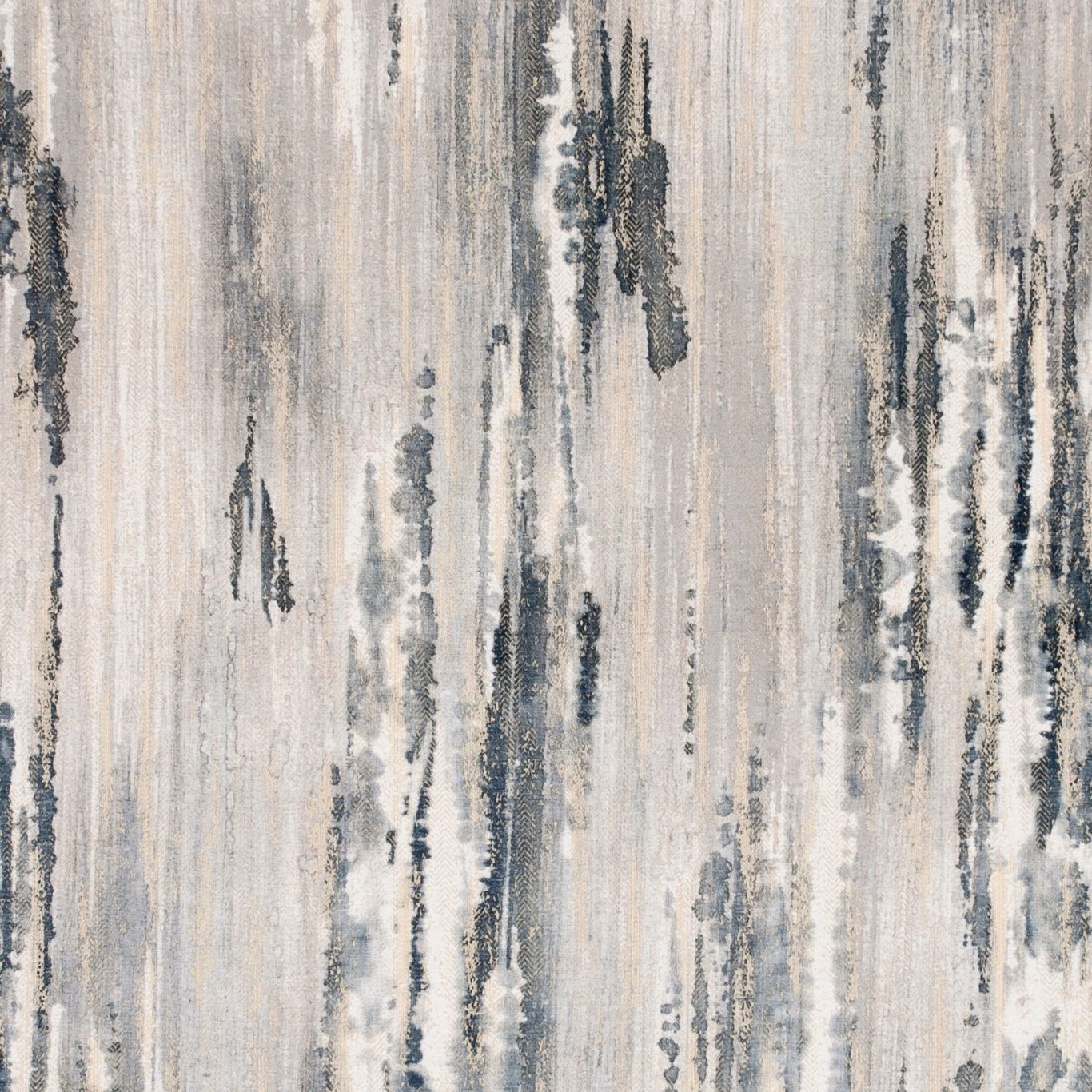 Charcoal grey and stone vertical striations with softly distressed woven texture