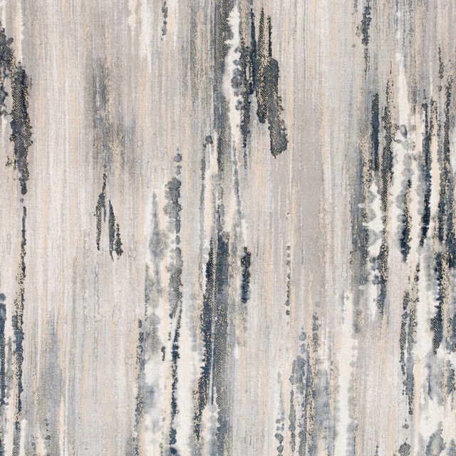Charcoal grey and stone vertical striations with softly distressed woven texture
