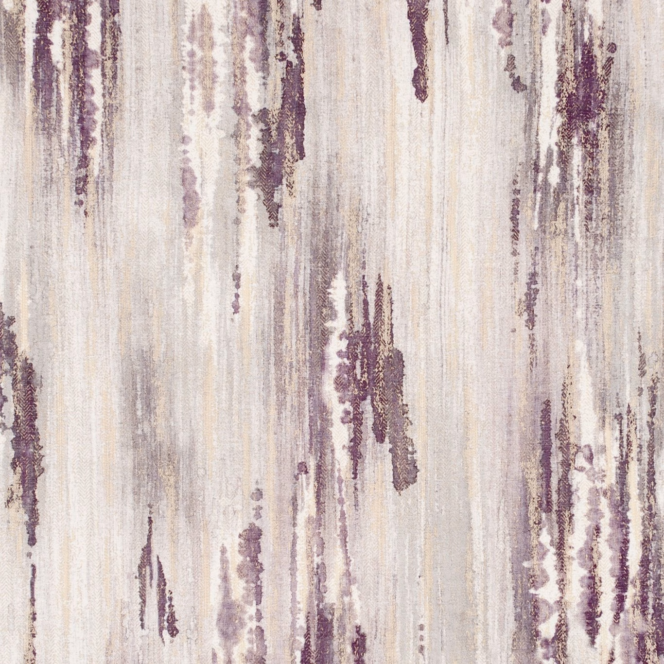 Cream textile with vertical damson-purple distressed striations and a softly textured surface