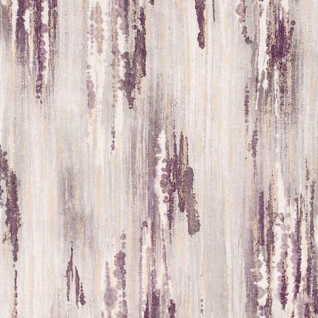 Cream textile with vertical damson-purple distressed striations and a softly textured surface