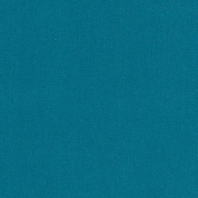 Close-up of saturated kingfisher teal fabric with a fine, subtly mottled weave