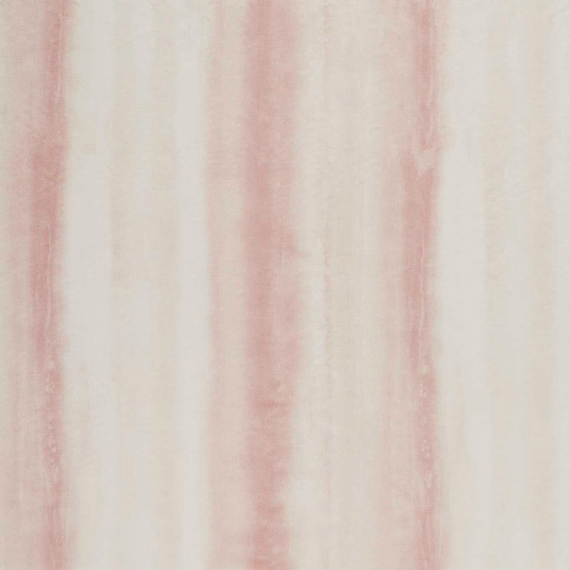 Ivory sheer fabric with hazy blush-pink vertical bands and softly uneven texture