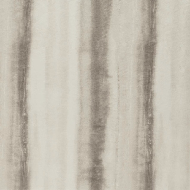 Ivory sheer with soft greige, irregular vertical shadow stripes and fine texture