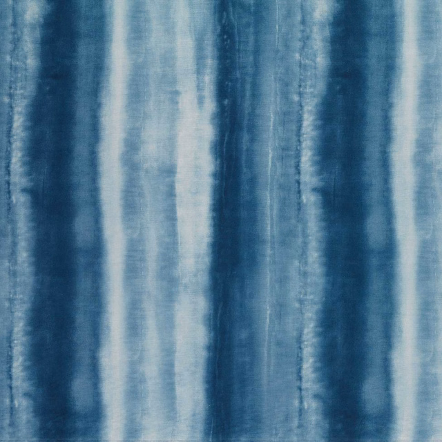 Painterly vertical stripes in midnight, icy blue and pale aqua with softly brushed texture