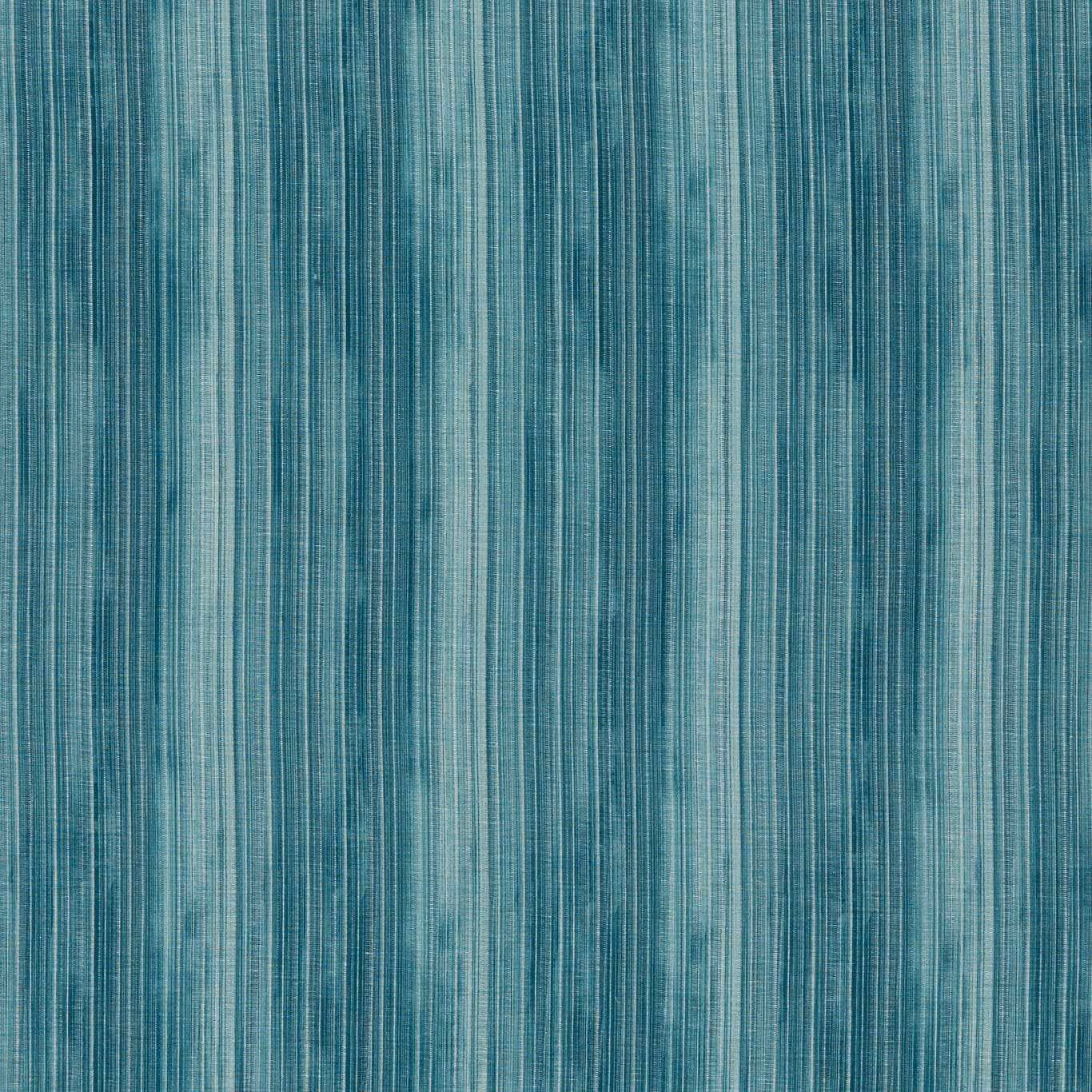 Cool azure teal sheer with fine vertical strié lines and softly varied depth