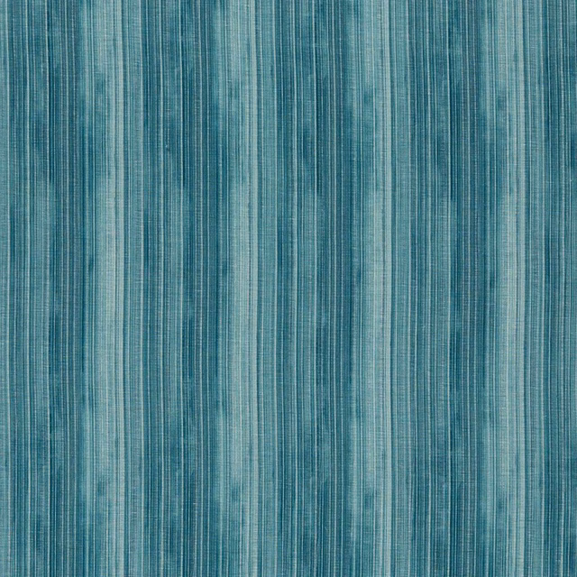 Cool azure teal sheer with fine vertical strié lines and softly varied depth