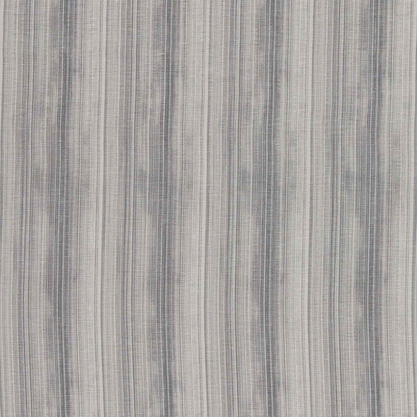 Cool charcoal sheer with fine vertical grey striations and a delicate woven surface