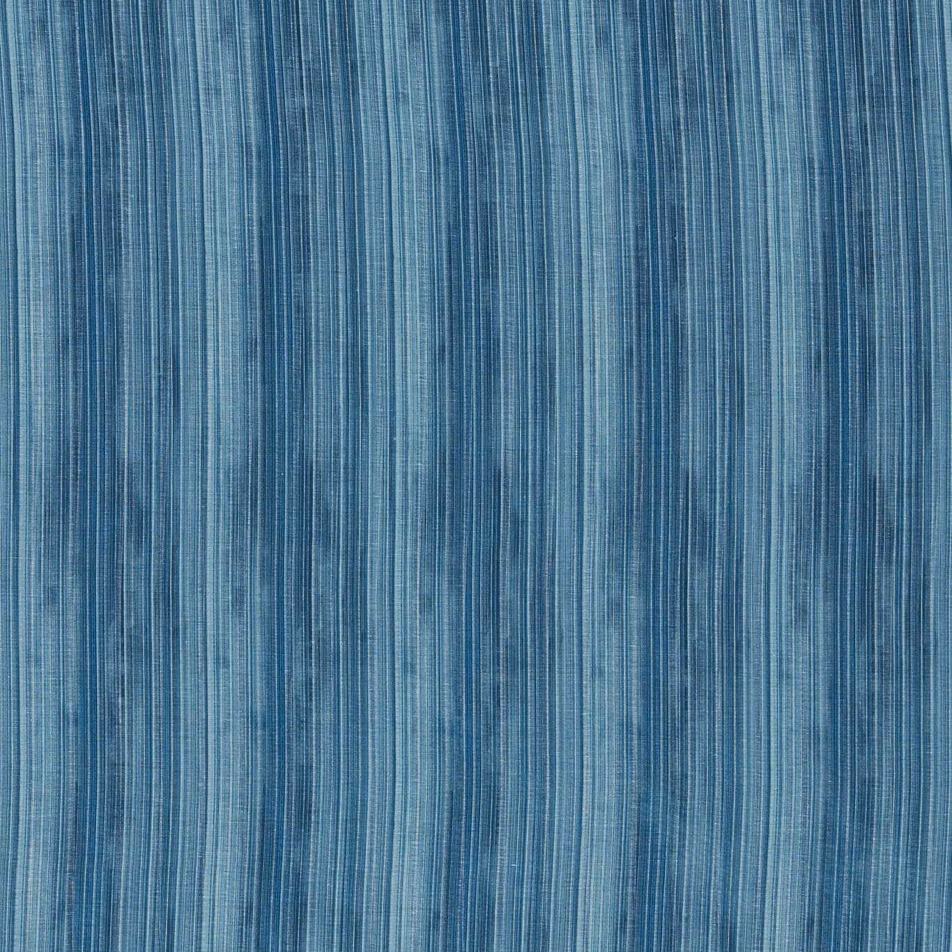 Deep midnight blue-teal sheer with fine, irregular vertical striations