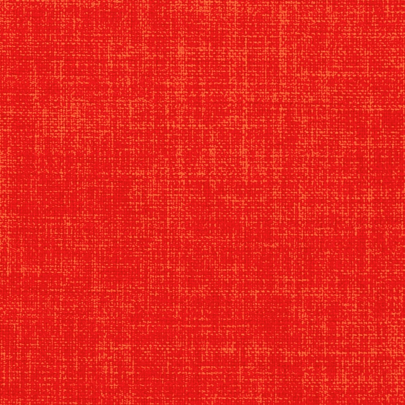 Vivid flame-red woven fabric with fine irregular crosshatch texture