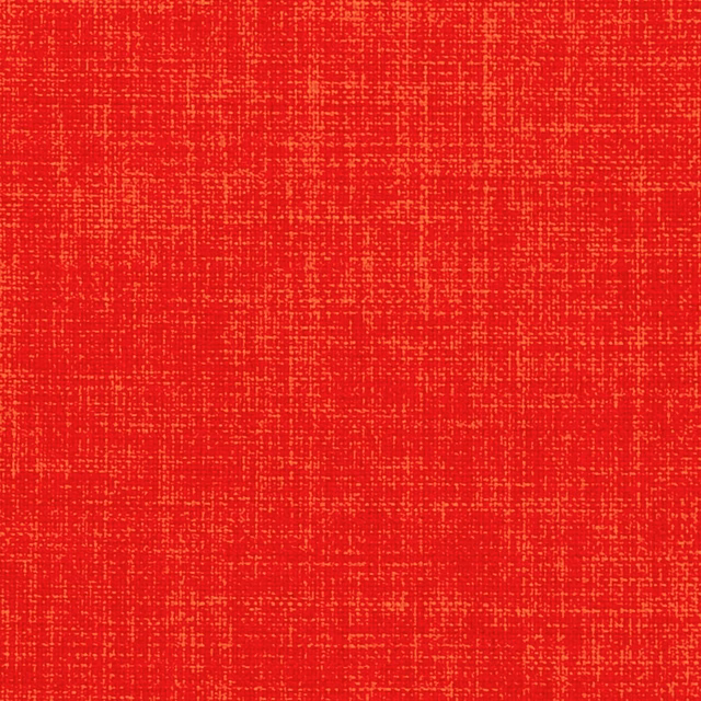 Vivid flame-red woven fabric with fine irregular crosshatch texture