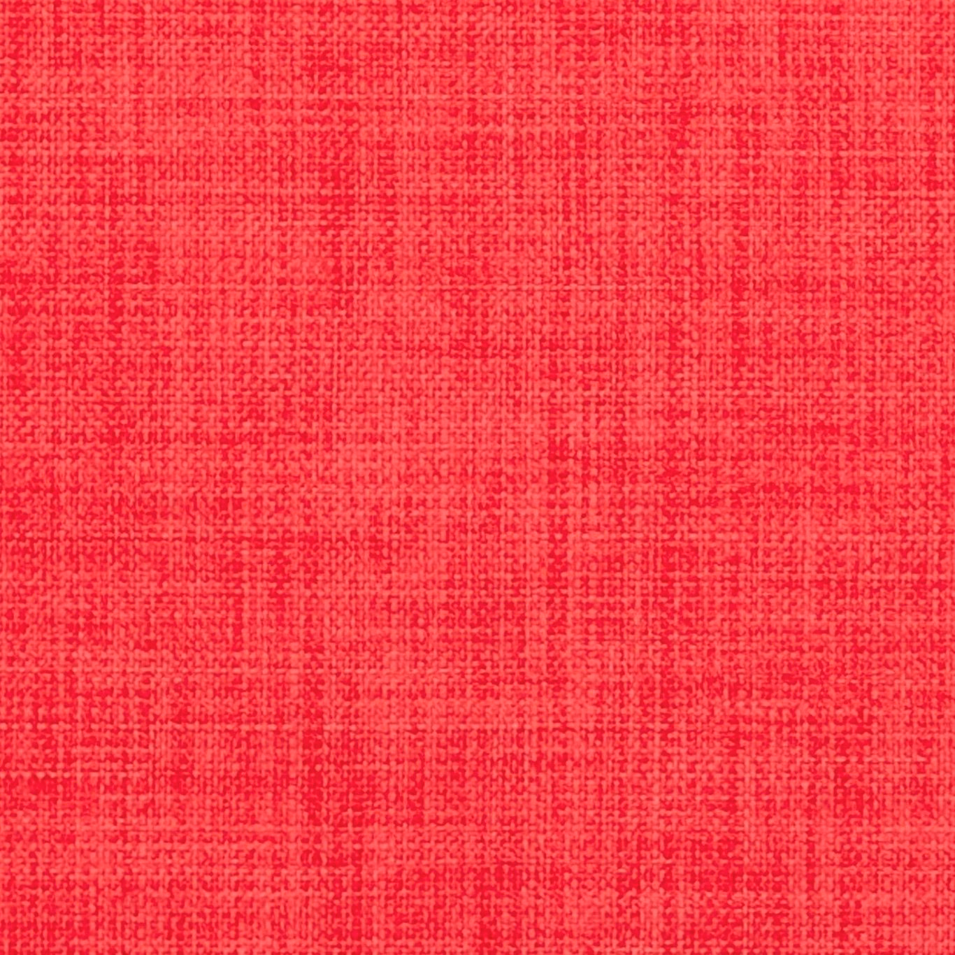 Close-up of vivid garnet-red fabric with a fine irregular crosshatch weave