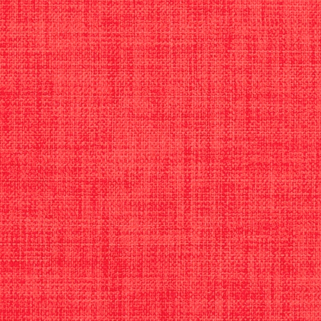 Close-up of vivid garnet-red fabric with a fine irregular crosshatch weave