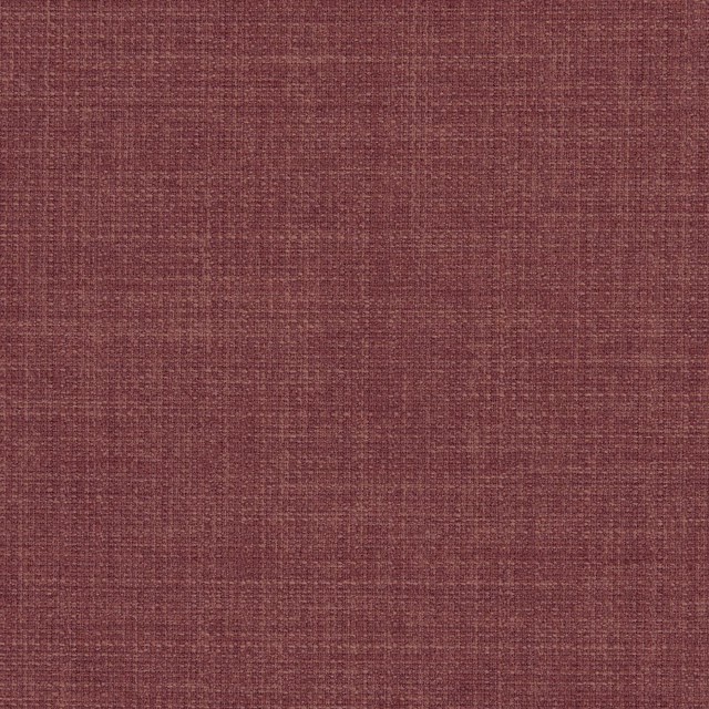 Close-up of muted henna red woven fabric with fine crosshatched slub texture