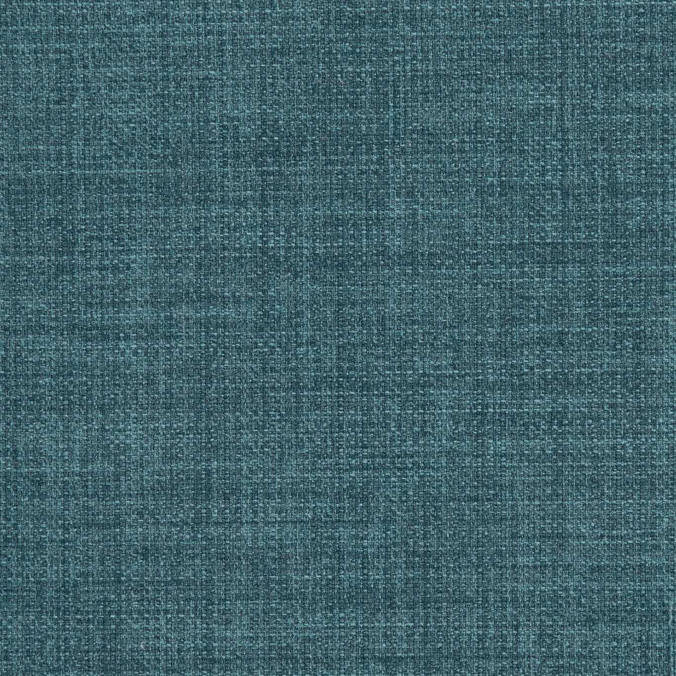 Close-up of muted teal woven fabric with fine crosshatched texture and tonal variation
