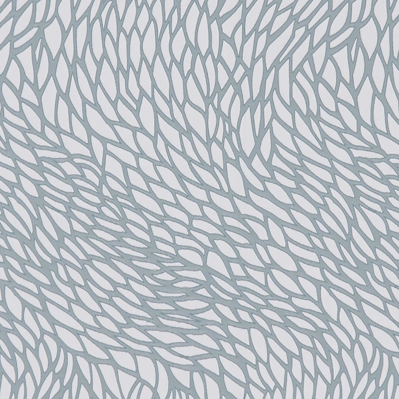 Pale blue-grey fabric with an intricate branching coral-like linear pattern