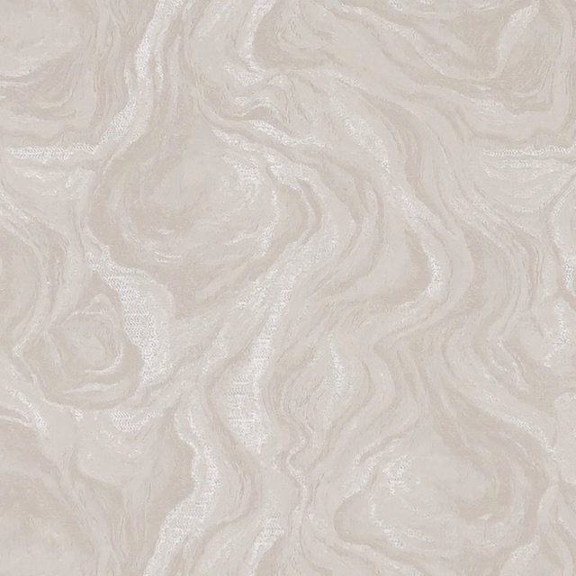 Pale pebble beige textile with rippling tonal waves and softly reflective texture