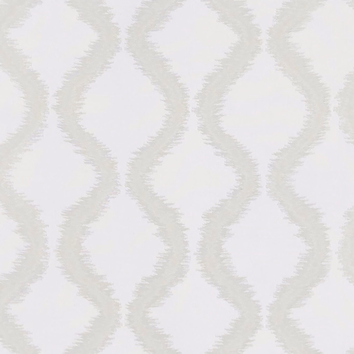 Champagne ivory fabric with a soft interlocking wavy lattice motif