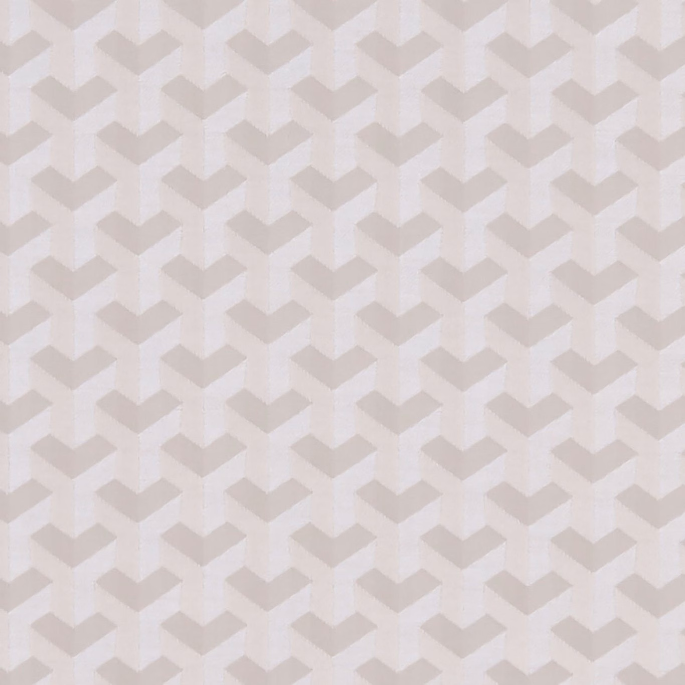 Pale champagne woven fabric with small tonal stepped chevrons