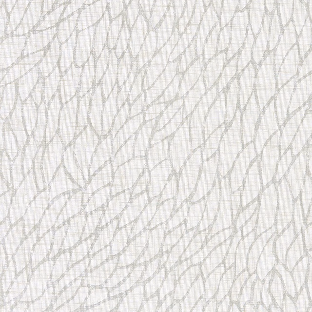Chalk sheer with fine silver-grey branching lines and a lightly woven texture