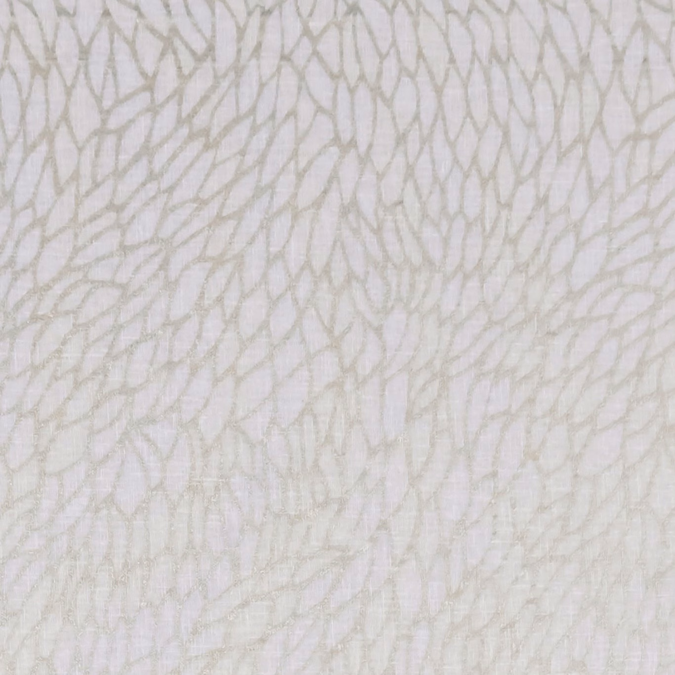 Pale champagne sheer with delicate warm-gold branching lines and translucent woven texture